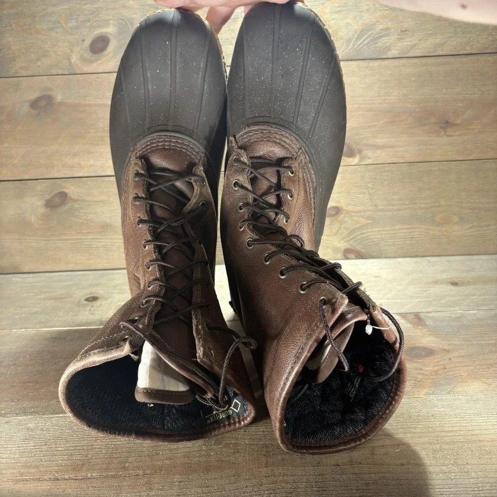 ll bean duck boots mens size 12 wide shoes brown waterproof waterproof boots
